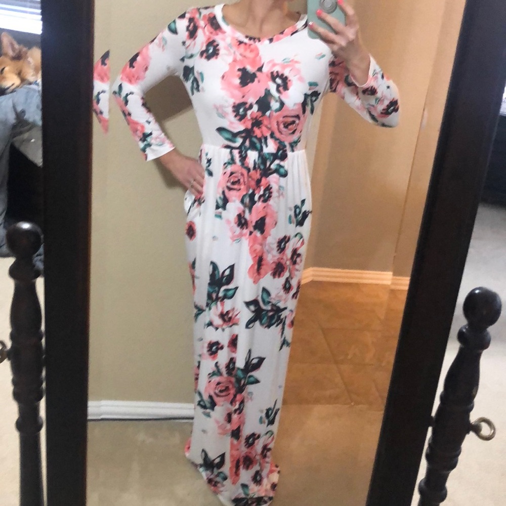 Floral long sleeve dress